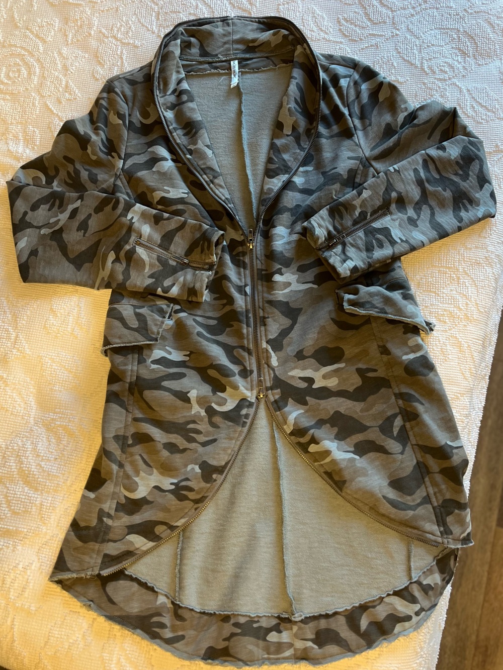 Camo Open-Front Jacket - Green Camouflage